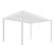 Biała pergola ogrodowa 3m x 4m Velaro
