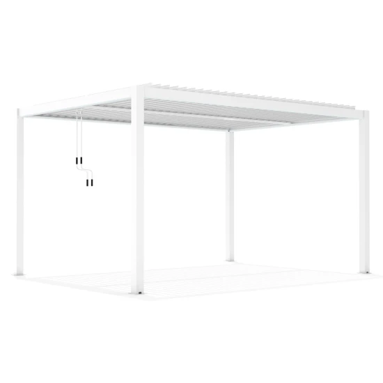 Biała pergola ogrodowa 3m x 4m Velaro