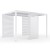 Biała pergola ogrodowa 3m x 4m Velaro