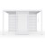 Biała pergola ogrodowa 3m x 4m Velaro