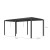 Ogrodowa pergola 580 x 300 x 250 cm aluminiowa L, czarna, manualny dach, oświetlenie LED