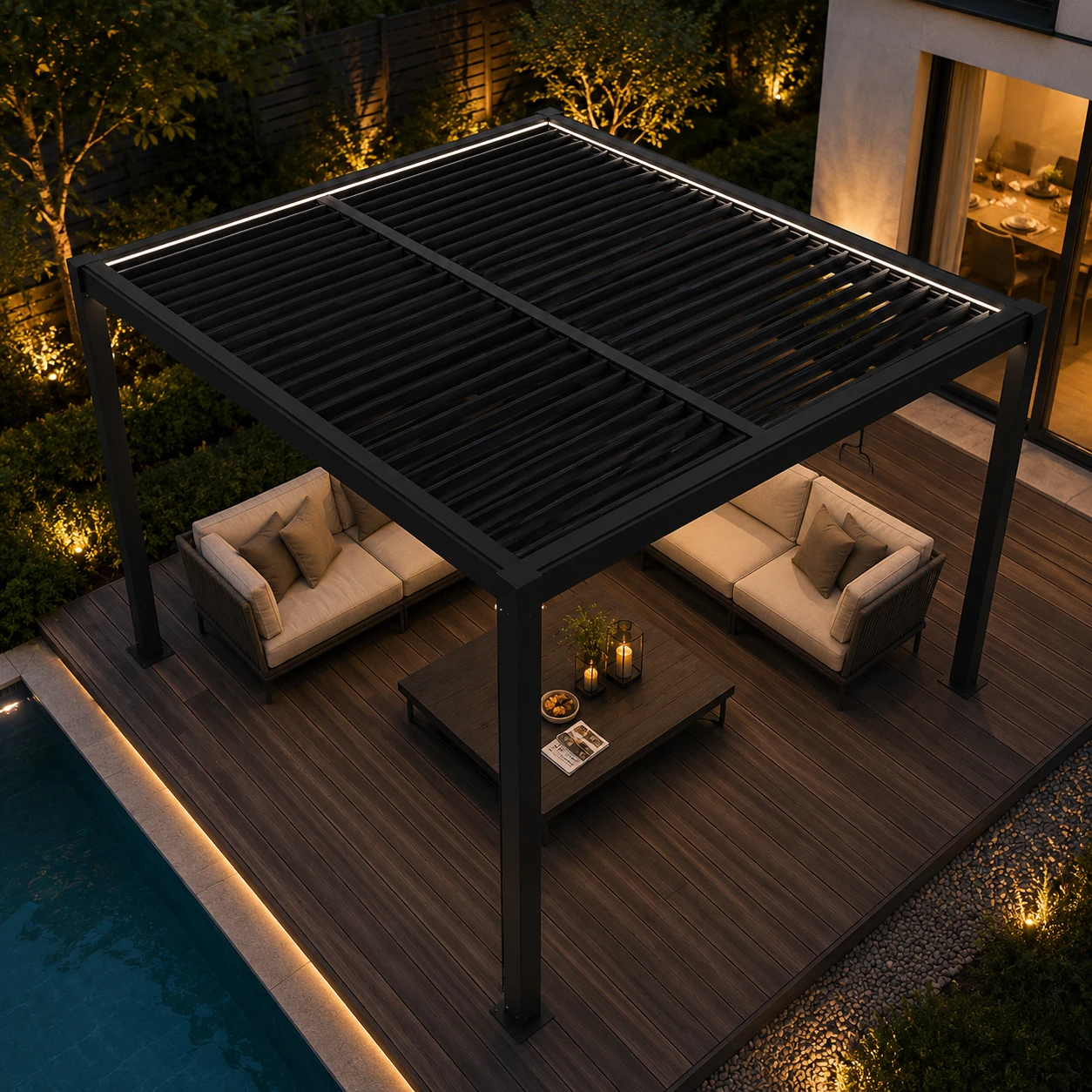 Pergola ogrodowa z aluminium