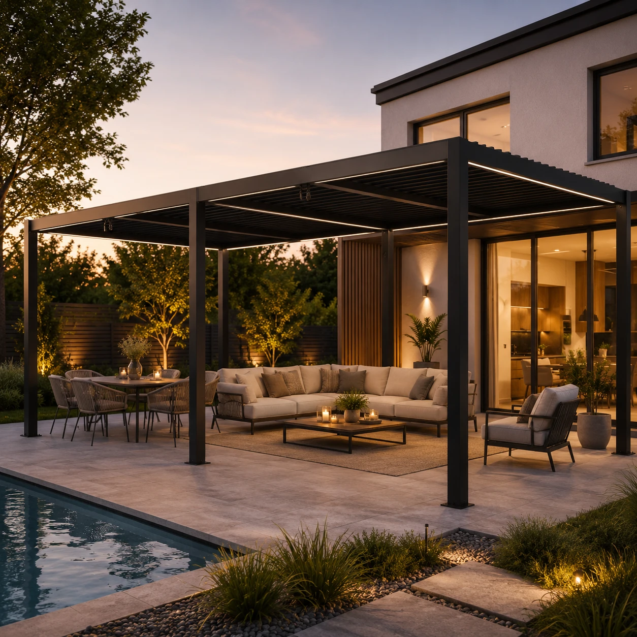 Pergola ogrodowa z aluminium