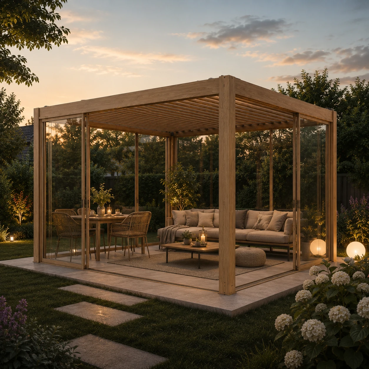 Pergola ogrodowa z aluminium