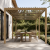 Ogrodowa pergola 5,8 x 3 x 2,3m aluminiowa VELARO kolor drewna, manualny dach, oświetlenie LED
